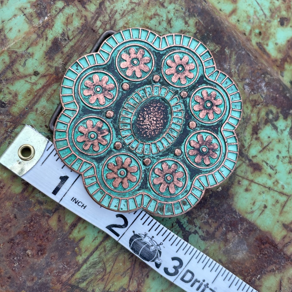 Floral Patterned Belt Buckle